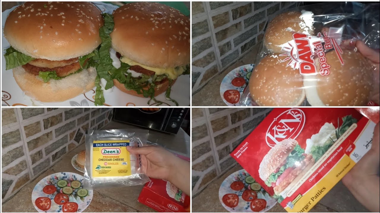 K&N's Double Patty Chicken Burgers Recipe In Urdu YouTube
