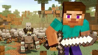 Village Raid Minecraft Animation || cuộc chiến vs kẻ cướp làng