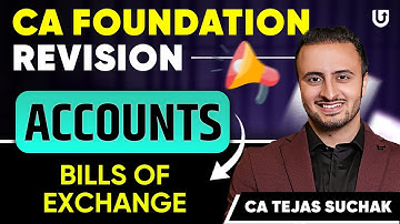 Bills Of Exchange | CA Foundation Accounting | CA Foundation Jan 25 | CA Tejas Suchak