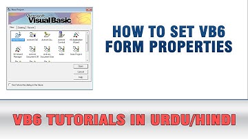 VB6 Tutorial In Urdu - Setting Properties of Form