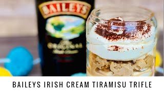 🇺🇸Baileys Irish Cream Tiramisu Trifle | No Eggs☘️ 🇫🇷Verrines Tiramisu au Baileys, sans oeufs🇮🇪