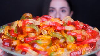 картинка: Съем 1 КГ Мармеладных Червяков ЗА РАЗ??? АСМР Итинг / ASMR eating sounds