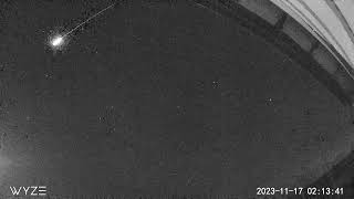 Meteor/Fireball As Seen From Chestertown, NY November 17, 2023 @ 2:13AM!