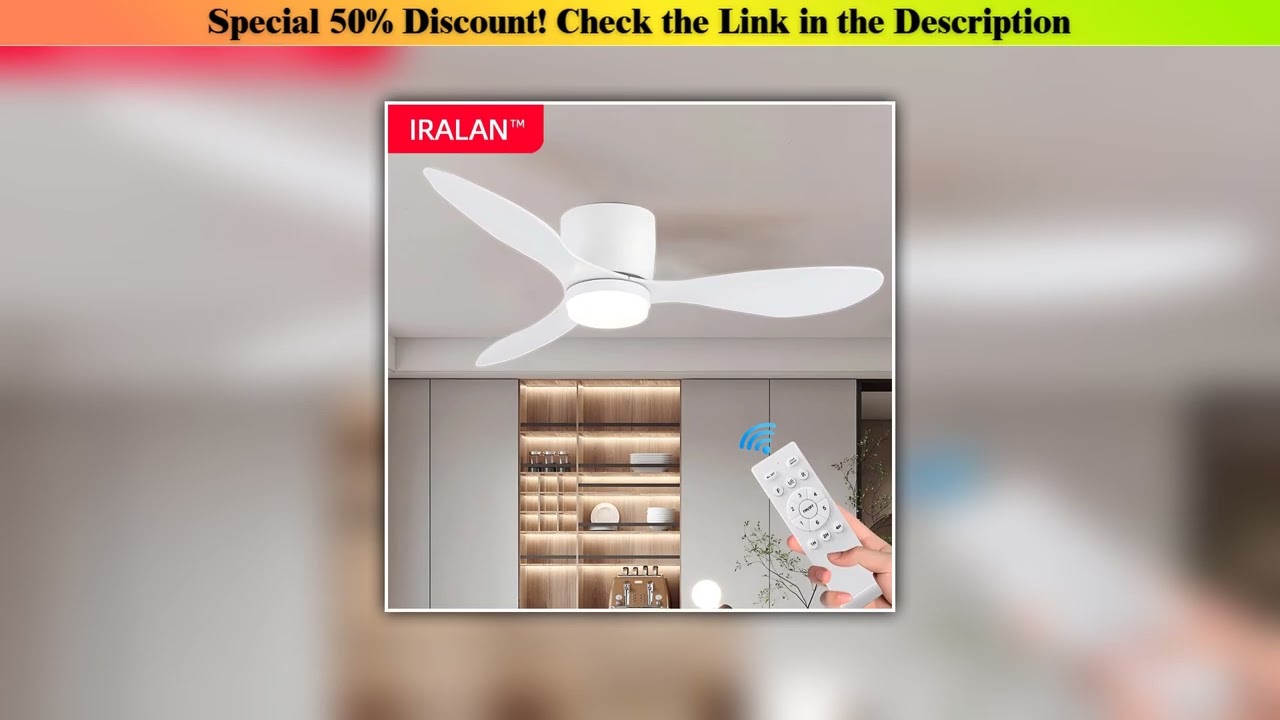 Flash Sale IRALAN Modern Ceiling Fan sealing fan apartment bedroom living room interior air circula