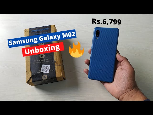 Samsung Galaxy M02 retail unit unboxing 2GB + 32GB | Camera Samples | Rs.6,799 | Amazing Phone!