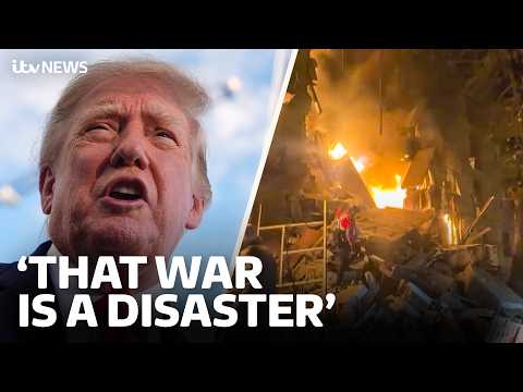 Trump demands Ukraine war 'to be over with' as multiple explosions hit residential areas in Kharkiv