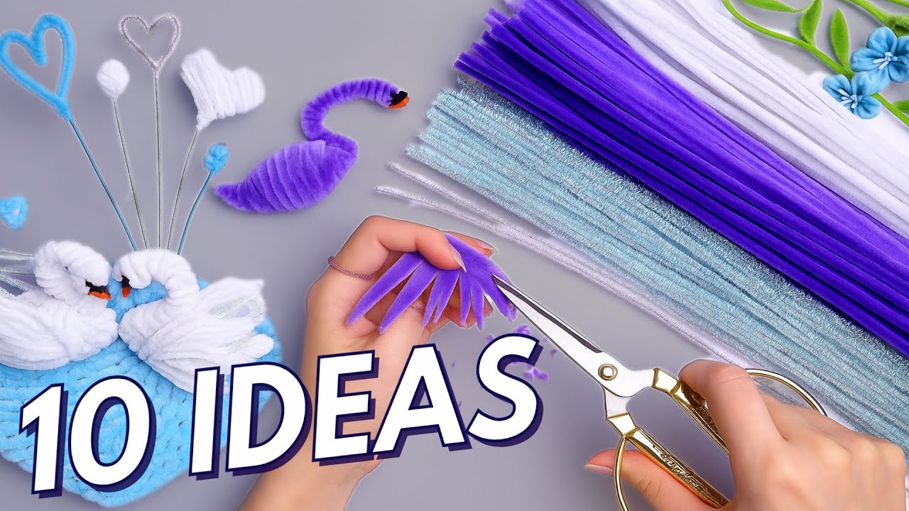 🌸 10 ПОРАЗИТЕЛЬНЫХ и ПРЕКРАСНЫХ цветов из ершиков, которых вы НИКОГДА не видели! 😱