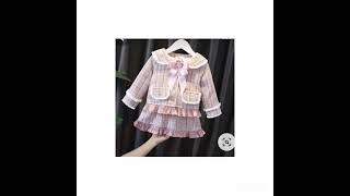 babygirl frocks 👗 new design 2022 winter beautiful soft stuff #trending #viral #dressdesign #baby screenshot 5