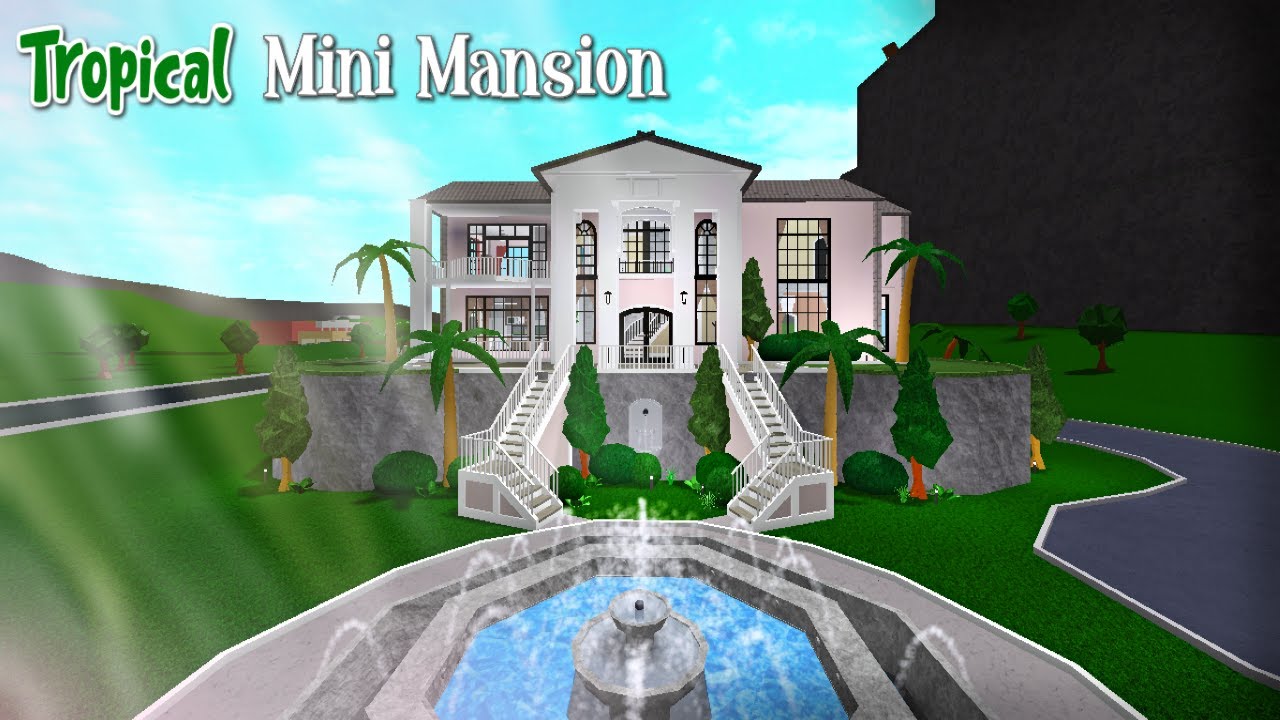 Bloxburg Tropical Mini Mansion Youtube