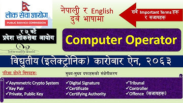 Electronic Transaction Act-2063 । विद्युतीय कारोबार ऐन-२०६३। Terms & Important Topic। कम्प्युटर कसुर