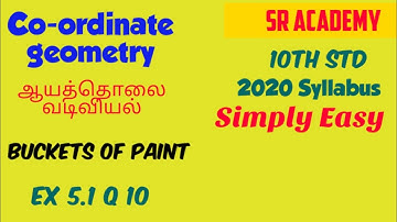 10th STD maths Ex 5.1 Q10 co-ordinate geometry Tamil Nadu new syllabus SR ACADEMY