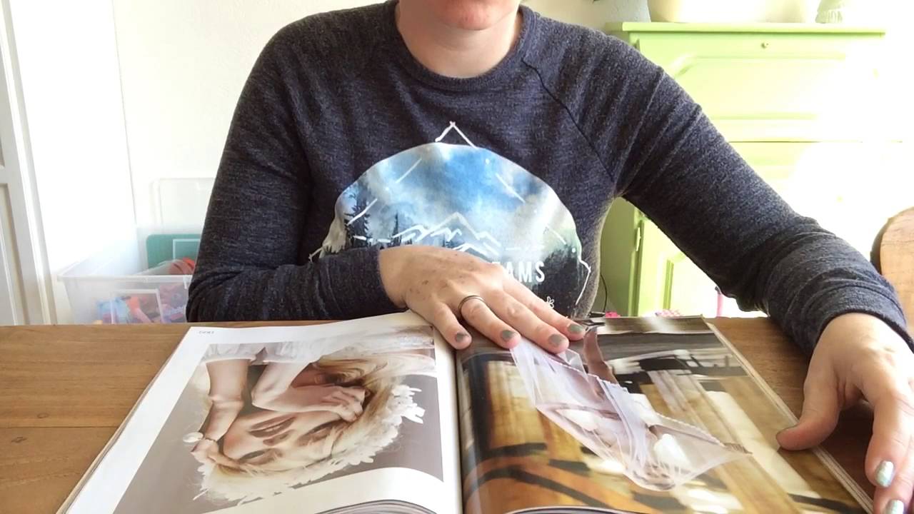 ASMR slow page turning magazine with squeezing the pages
