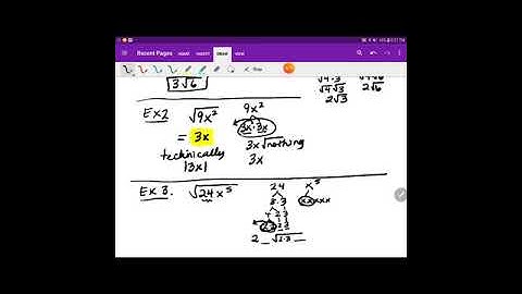 Algebra 1: Simplifying Radicals video #1of6 for 9.1 Big Ideas