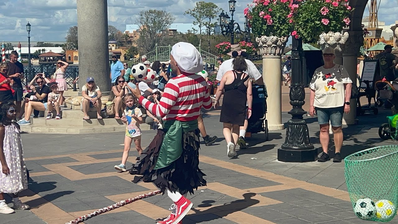 Guest Participant Catches Soccer Balls In Amazing Performance