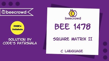 Beecrowd Problem 1478 - Square Matrix II solution Bangla | C language