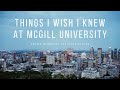 Things i wish i knew at mcgill university