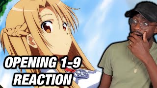 WOOW THIS LOOKS GOOD | Sword Art Online - Opening 1-9 Reaction