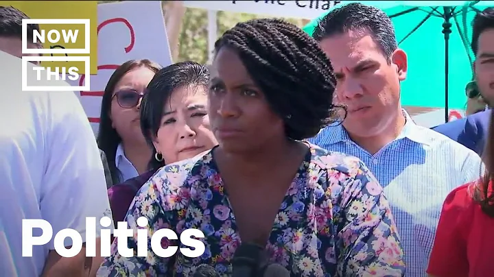 Ayanna Pressley Rails Against Protesters Outside D...