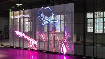 LEADING LED TECH LT-TIS Transparent LED Screen Video Clip