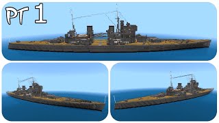 how to build a battleship in minecraft (Prince of Wales) part 1/2 minecraft battleship tutorial