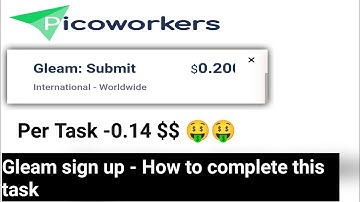 How to complete Gleam Sign Up Task on Picoworkers.. How To complete entry task on picoworkers.