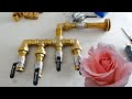 Manifold for water tank made in bronze. DIY water distributor