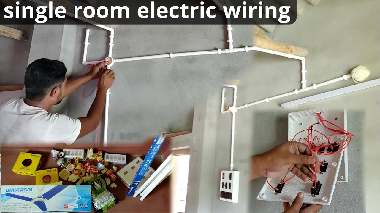 1 Room Ka Electrical wiring kaise Karen// Single room house wiring