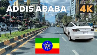Driving Downtown Addis Ababa 2023  |  #ethiopia #drivingdowntown  #addisababa