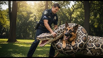 “Brave Heroes Save a German Shepherd From a Giant Snake’s Deadly Grip 🐍 ".