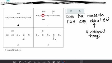 ALEKS: Identifying a chiral molecule from its condensed structure