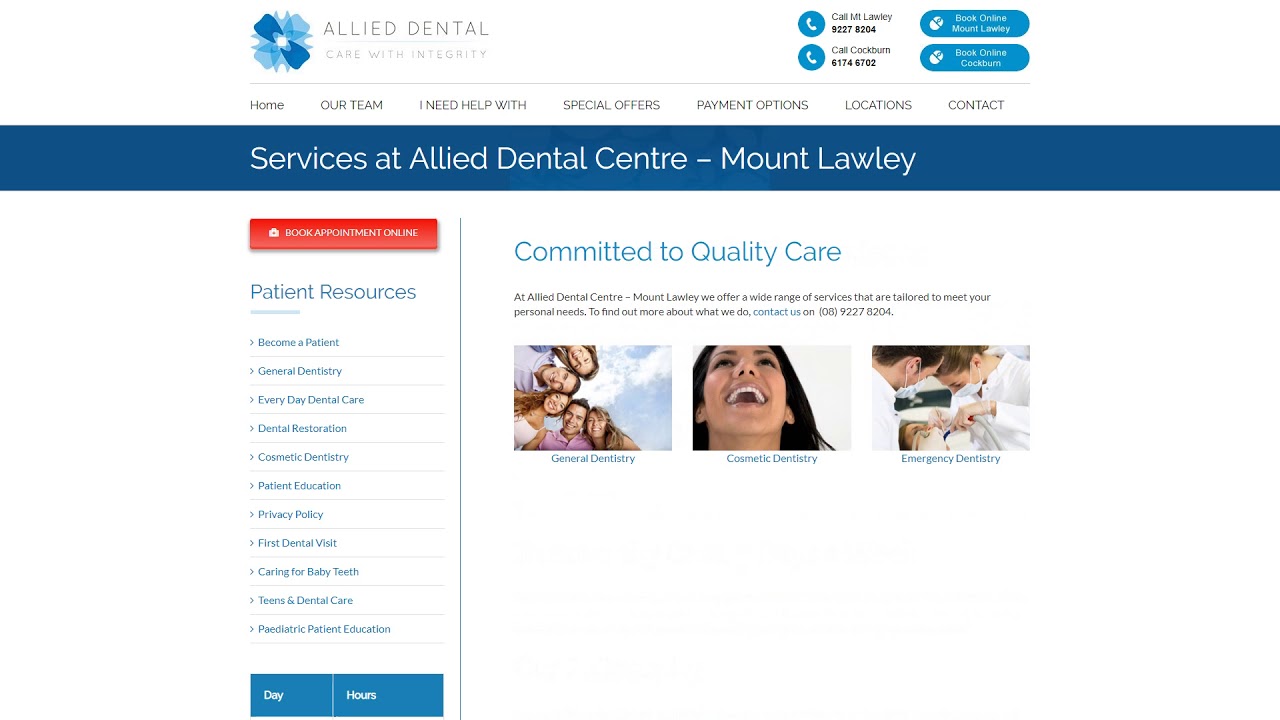 site Preview Allied Dental YouTube