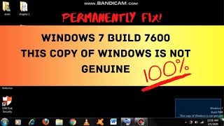 Window 7 Build 7600 This copy of Windows is not genuine Problem Fix 100% Working