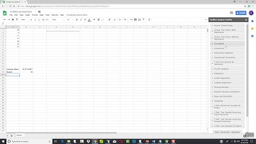 Statistics - Google Sheets - Measures of Central Tendency