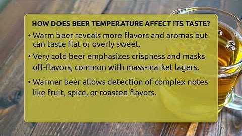 How Does Beer Temperature Affect Its Taste? - The Pint Guy