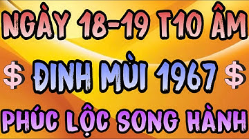 Phúc Trời Độ Tuổi Đinh Mùi 1967: Lộc Tài Viên Mãn Ngày 18-19 Tháng 10 Âm Lịch 2025