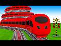 【踏切アニメ】複雑な電車 5 Trains Climbing Pynamid 2026 🚦 Fumikiri 3D Railroad Crossing Animation #1 #train