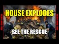 Dramatic Moment House Explodes: Police rush to save Firefighter captured on Bodycam!
