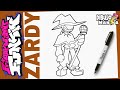 COMO DIBUJAR A ZARDY DE FRIDAY NIGHT FUNKIN | PASO A PASO | how to draw fnf zardy | step by step