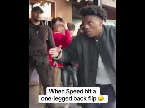 When Speed hit a one-legged backflip 😮 (via @IShowSpeed/TT)