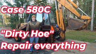 Fixing brakes, hydraulic cylinders, shuttle shift, exhaust, and more! On my case 580C dirty hoe! VPT