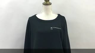 【GOLDJAPAN 大きいサイズ専門店】ふんわり裏起毛のカットソーチュニックワンピース 　LL-5L