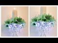 DIY Dollar Tree Diamond Glam Wedding Candle Holders | DIY Elegant Mother's Day Gift