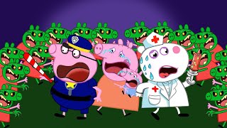 Zombie Apocalypse, Daddy Pig Police, Please Save Peppa Family | Peppa Pig Funn Animation