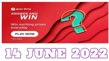 Amazon Funzone Quiz Answers Today| 14 June 2022 |Daily Quiz Time