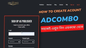 How To Create Acount "Adcombo