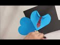 Fathers day Card| Cute Heart Shirt Card For Father| Gift For Father  | Paper Crafts For Father