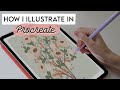 How i illustrate in procreate  brushes  techniques