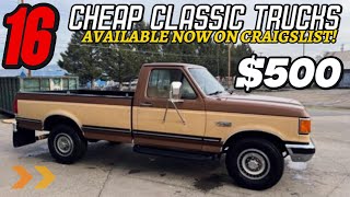 Classic Truck Deals: 16 Low Cost Finds on Craigslist Today!
