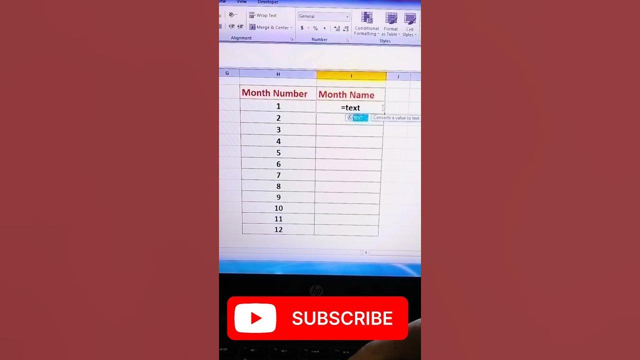 How convert to month number in to month name computer excel howto