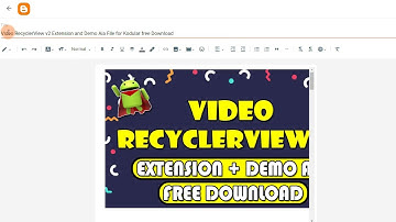 Video RecyclerView v2 Extension and Demo Aia File for Kodular free